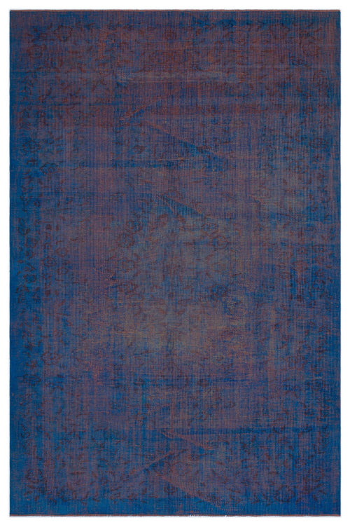 Atina Blue Vintage Wool Handmade Area Rug 5'6" x 8'2"