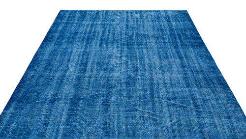 Atina Blue Vintage Wool Handmade Area Rug 6'6" x 9'5"