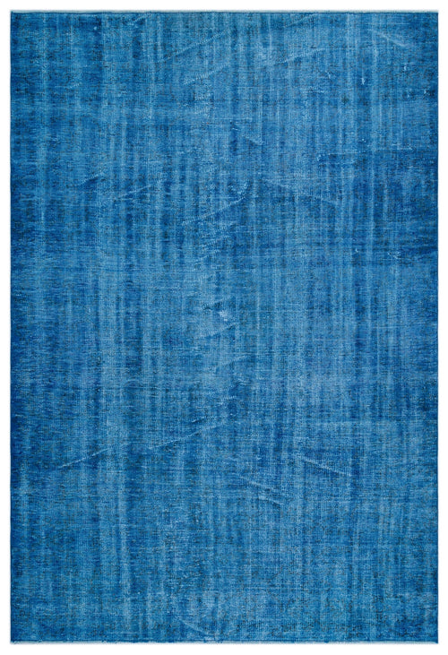 Atina Blue Vintage Wool Handmade Area Rug 6'6" x 9'5"