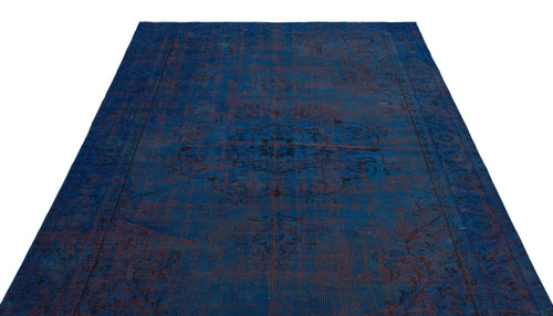 Atina Blue Vintage Wool Handmade Area Rug 5'11" x 9'7"