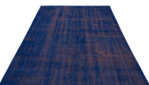 Atina Blue Vintage Wool Handmade Area Rug 5'10" x 8'6"