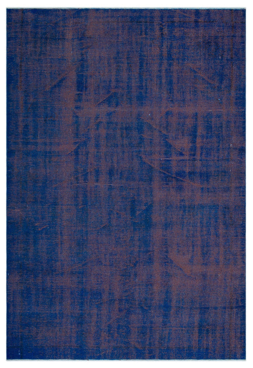 Atina Blue Vintage Wool Handmade Area Rug 5'10" x 8'6"