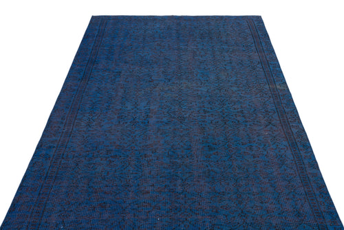 Atina Blue Vintage Wool Handmade Area Rug 5'7" x 7'10"