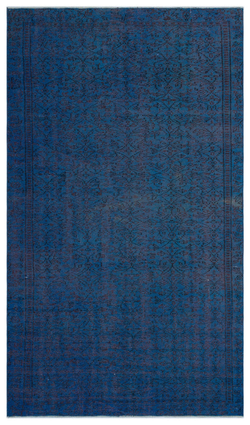 Atina Blue Vintage Wool Handmade Area Rug 5'7" x 7'10"