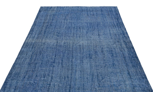Atina Blue Vintage Wool Handmade Area Rug 5'6" x 10'1"