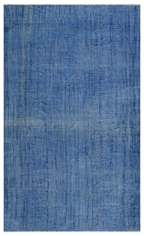 Atina Blue Vintage Wool Handmade Area Rug 5'6" x 10'1"
