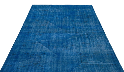 Atina Blue Vintage Wool Handmade Area Rug 5'11" x 9'5"