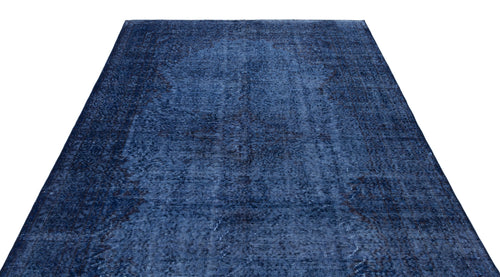 Atina Blue Vintage Wool Handmade Area Rug 6'0" x 9'7"