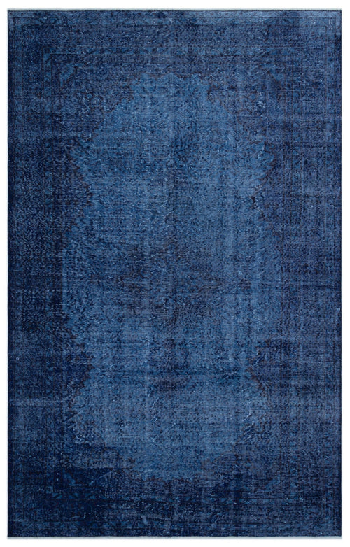 Atina Blue Vintage Wool Handmade Area Rug 6'0" x 9'7"