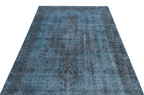 Atina Blue Vintage Wool Handmade Area Rug 4'11" x 8'7"