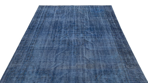 Atina Blue Vintage Wool Handmade Area Rug 5'10" x 8'8"