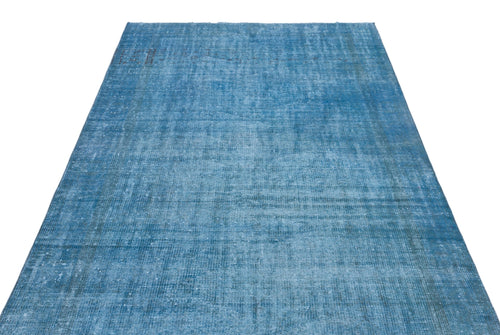Atina Blue Vintage Wool Handmade Area Rug 5'1" x 8'10"