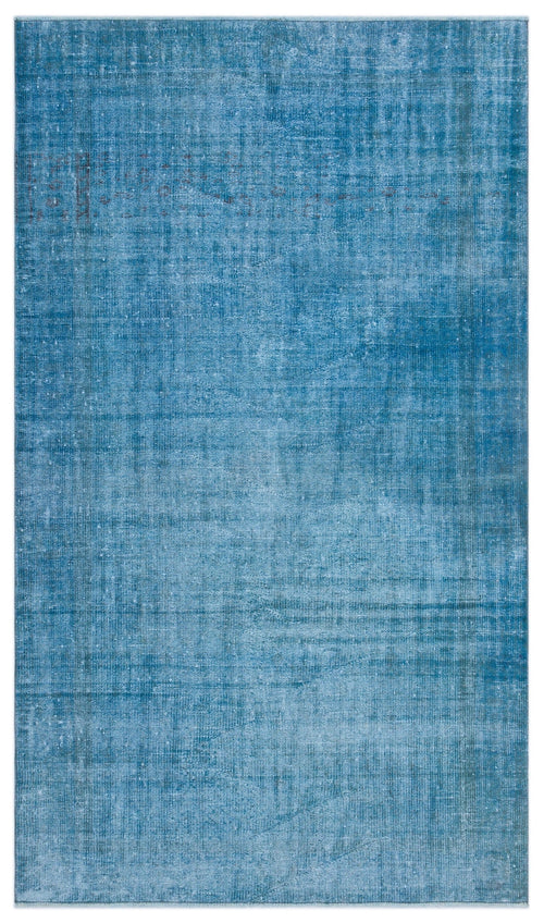 Atina Blue Vintage Wool Handmade Area Rug 5'1" x 8'10"