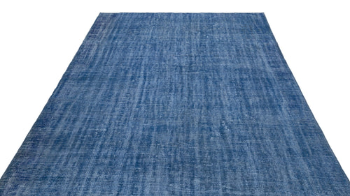 Atina Blue Vintage Wool Handmade Area Rug 6'5" x 10'6"