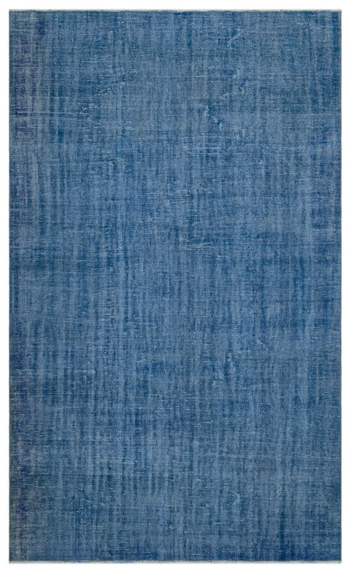 Atina Blue Vintage Wool Handmade Area Rug 6'5" x 10'6"