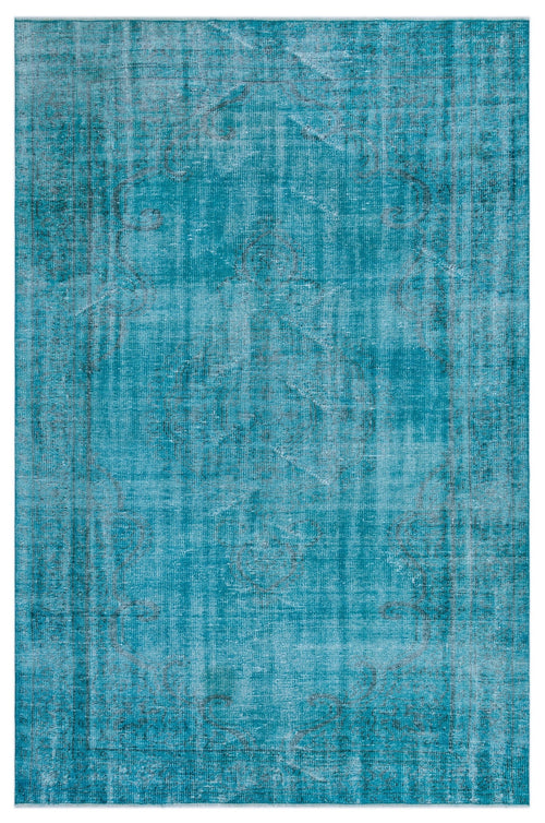 Atina Turquoise Vintage Wool Handmade Area Rug 6'0" x 9'2"