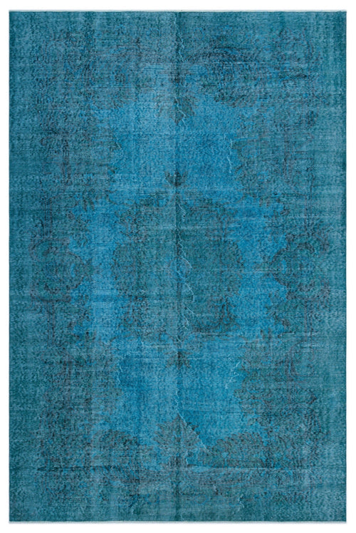 Atina Turquoise Vintage Wool Handmade Area Rug 6'0" x 9'1"