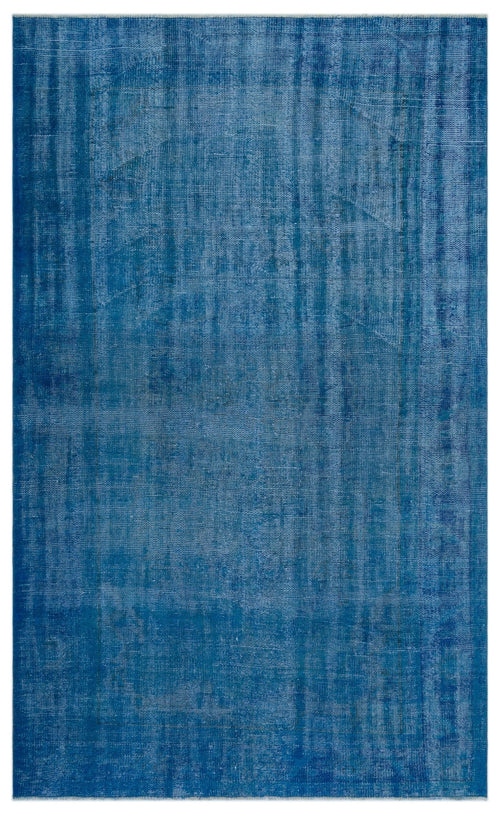 Atina Blue Vintage Wool Handmade Area Rug 6'1" x 9'10"