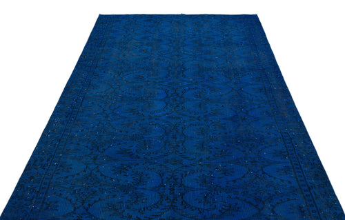 Atina Blue Vintage Wool Handmade Area Rug 5'6" x 9'0"