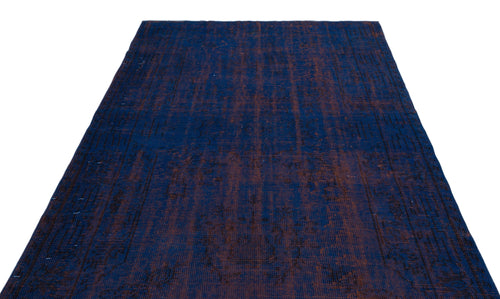 Atina Blue Vintage Wool Handmade Area Rug 5'9" x 9'5"
