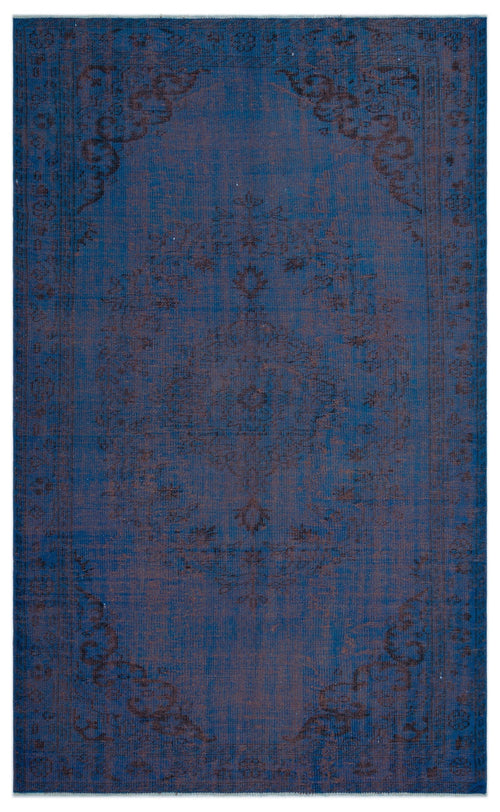 Atina Blue Vintage Wool Handmade Area Rug 5'6" x 9'1"