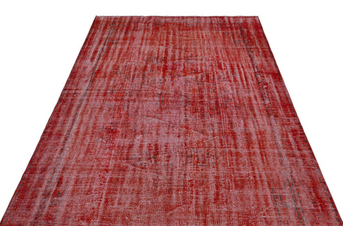 Atina Red Vintage Wool Handmade Area Rug 5'3" x 9'3"