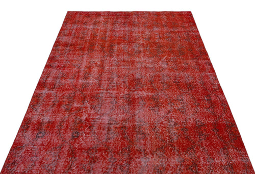Atina Red Vintage Wool Handmade Area Rug 4'10" x 9'1"