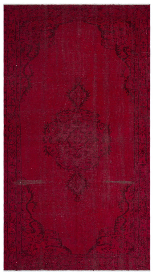 Atina Red Vintage Wool Handmade Area Rug 5'2" x 8'6"