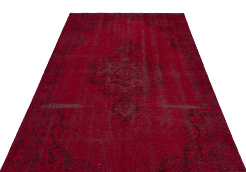 Atina Red Vintage Wool Handmade Area Rug 5'2" x 8'6"