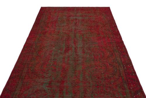 Atina Red Vintage Wool Handmade Area Rug 5'1" x 9'5"