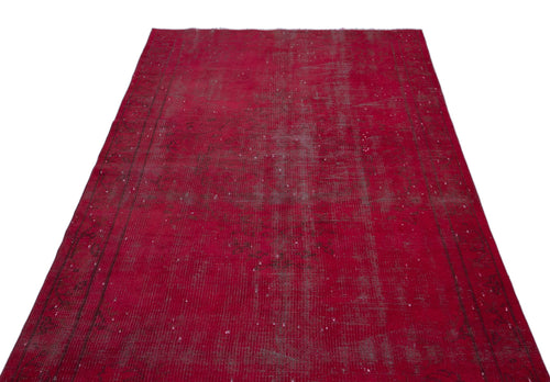 Atina Red Vintage Wool Handmade Area Rug 5'2" x 8'4"