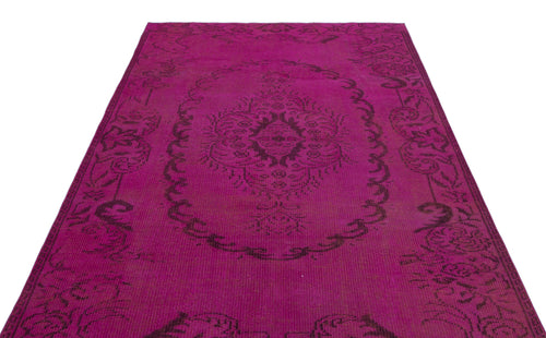 Atina Pink Vintage Wool Handmade Area Rug 5'5" x 8'3"