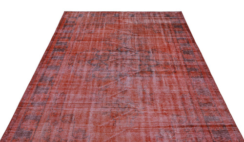 Atina Red Vintage Wool Handmade Area Rug 5'6" x 8'8"