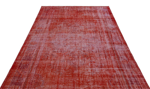 Atina Red Vintage Wool Handmade Area Rug 5'9" x 9'2"