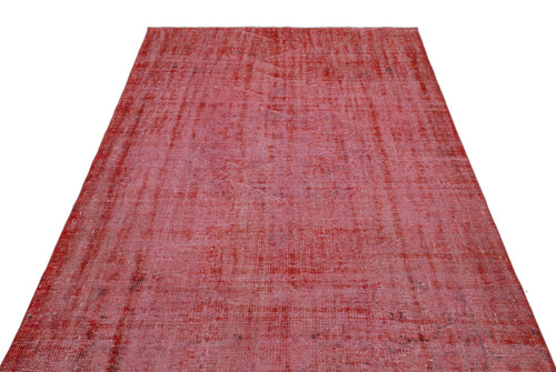 Atina Red Vintage Wool Handmade Area Rug 5'0" x 8'0"