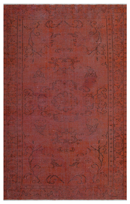 Atina Red Vintage Wool Handmade Area Rug 5'7" x 8'9"