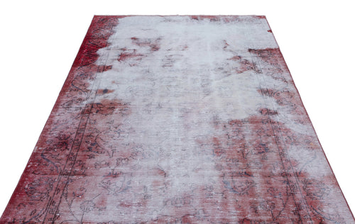 Atina Red Vintage Wool Handmade Area Rug 5'5" x 8'4"