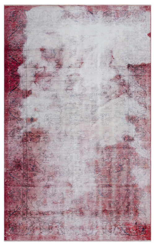 Atina Red Vintage Wool Handmade Area Rug 5'5" x 8'4"