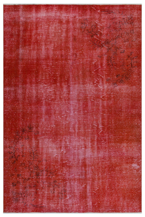 Atina Red Vintage Wool Handmade Area Rug 5'6" x 8'5"
