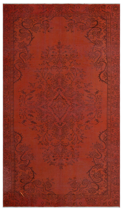 Atina Orange Vintage Wool Handmade Area Rug 5'3" x 9'2"