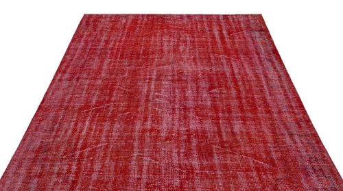 Atina Red Vintage Wool Handmade Area Rug 5'9" x 9'7"