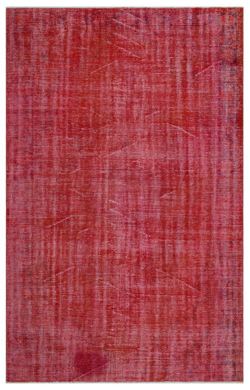 Atina Red Vintage Wool Handmade Area Rug 5'9" x 9'7"
