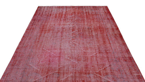 Atina Red Vintage Wool Handmade Area Rug 6'0" x 9'1"