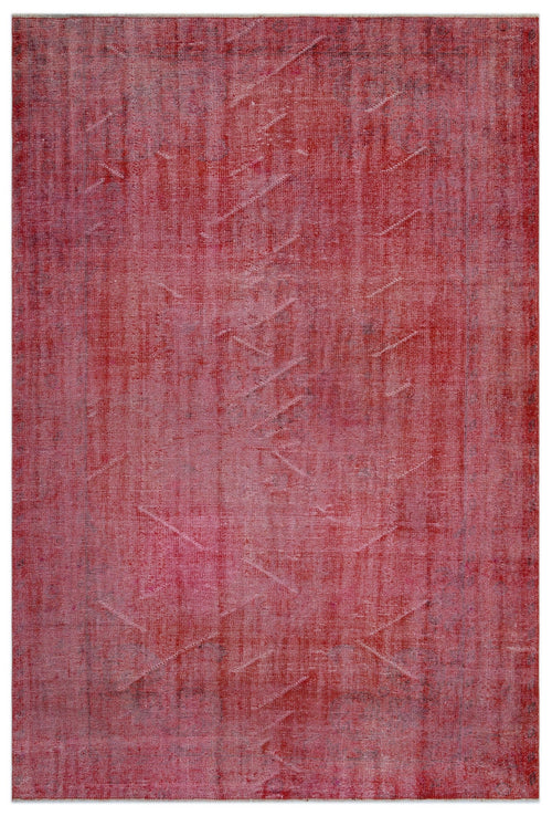 Atina Red Vintage Wool Handmade Area Rug 6'0" x 9'1"