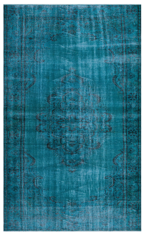 Atina Turquoise Vintage Wool Handmade Area Rug 6'0" x 9'10"