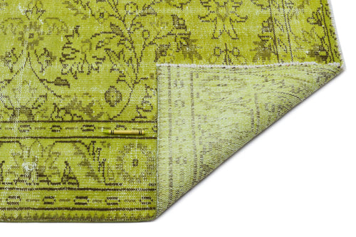 Atina Green Vintage Wool Handmade Area Rug 5'11" x 9'6"