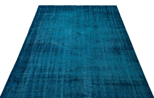 Atina Turquoise Vintage Wool Handmade Area Rug 5'2" x 8'4"