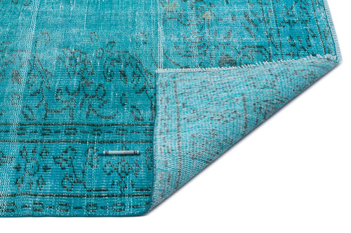 Atina Turquoise Vintage Wool Handmade Area Rug 5'8" x 9'10"