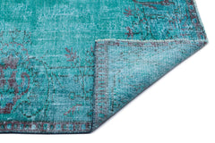 Atina Turquoise Vintage Wool Handmade Area Rug 5'10" x 9'0"