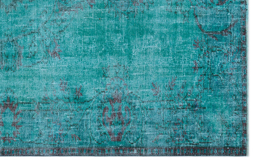 Atina Turquoise Vintage Wool Handmade Area Rug 5'10" x 9'0"